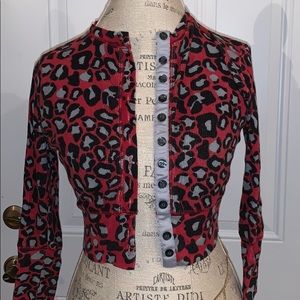 Leopard crop button up